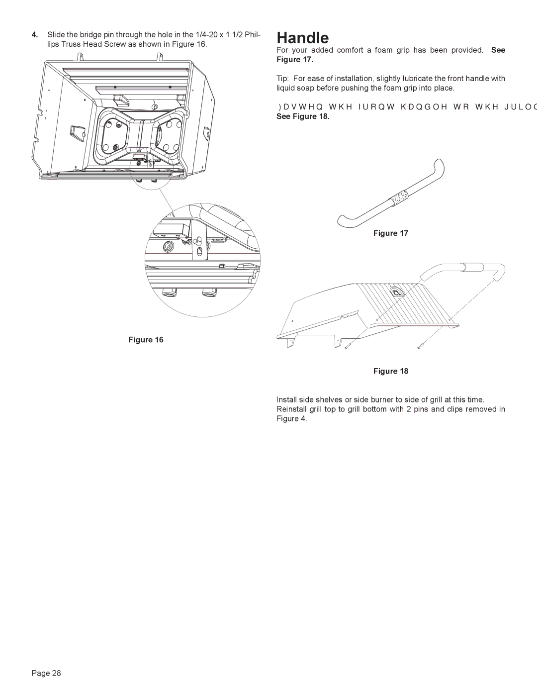 Broilmaster H4XN-1, H4PK-1 SERIES, H3XPK-1, H3XN-1, H4X-1, P4XN-1, P4X-1, P4XF-1, P3XFN-1, P3XN-1, P3SXN-1, P3XF-1, P3X-1 manual Handle 