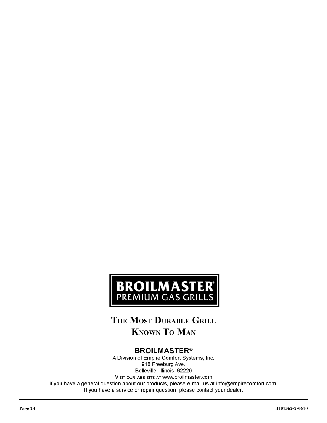 Broilmaster P4FBL-1, P3FBL-2, P3BLW-2, P3BLN-2, P3BLWN-2, P3BL-2, P3SN-1, P4BLWN-2, P4BLN-1, P4BLW-2, P4BL-1, P3FBLWN-2 Broilmaster 