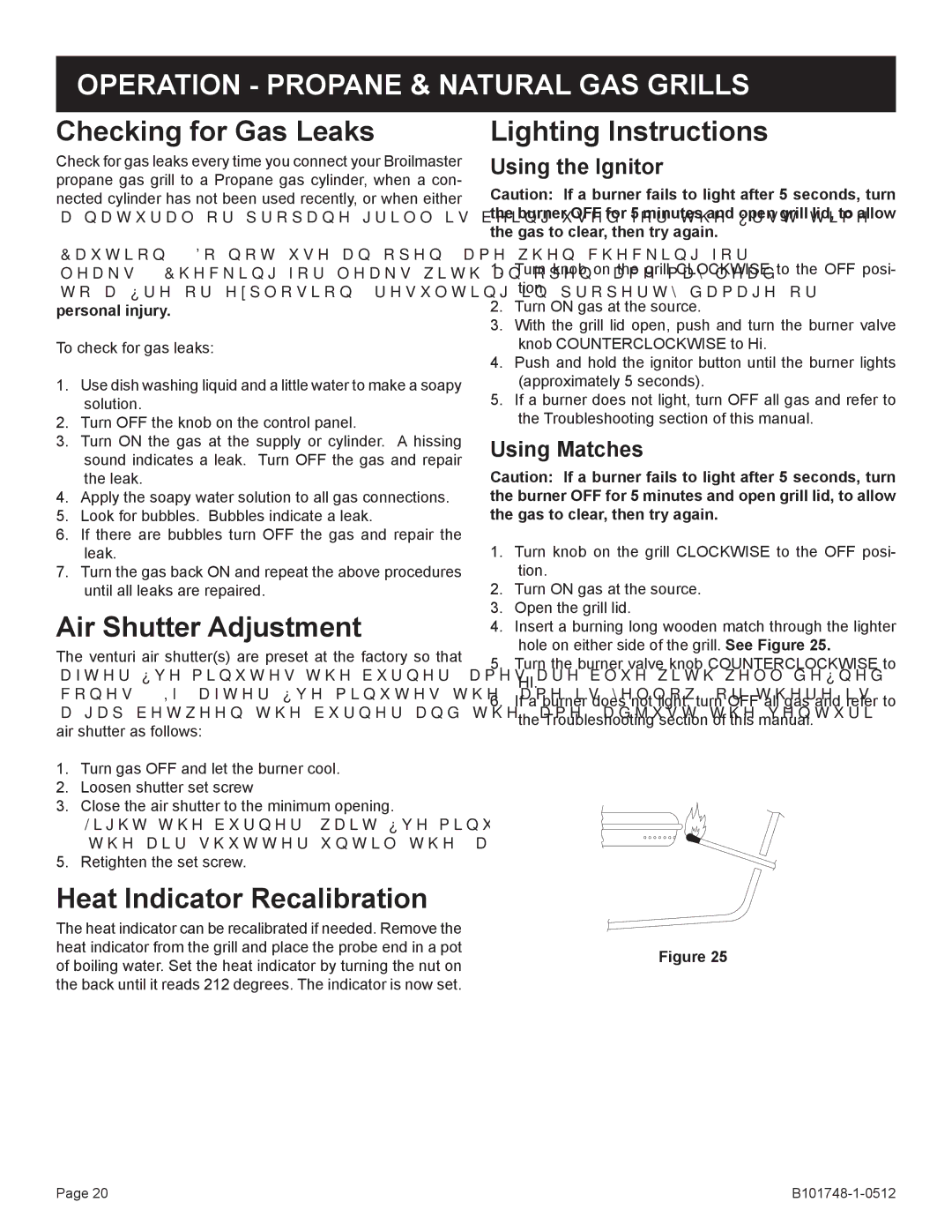 Broilmaster Q3XN-1 owner manual Operation Propane & Natural GAS Grills, Checking for Gas Leaks, Air Shutter Adjustment 