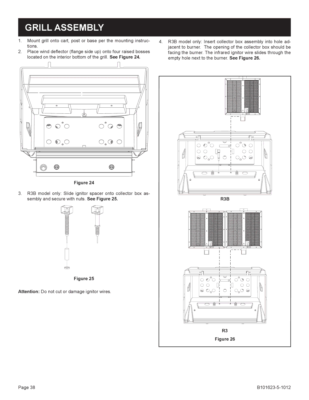 Broilmaster R3-1, P4XFN-1 manual Grill Assembly 