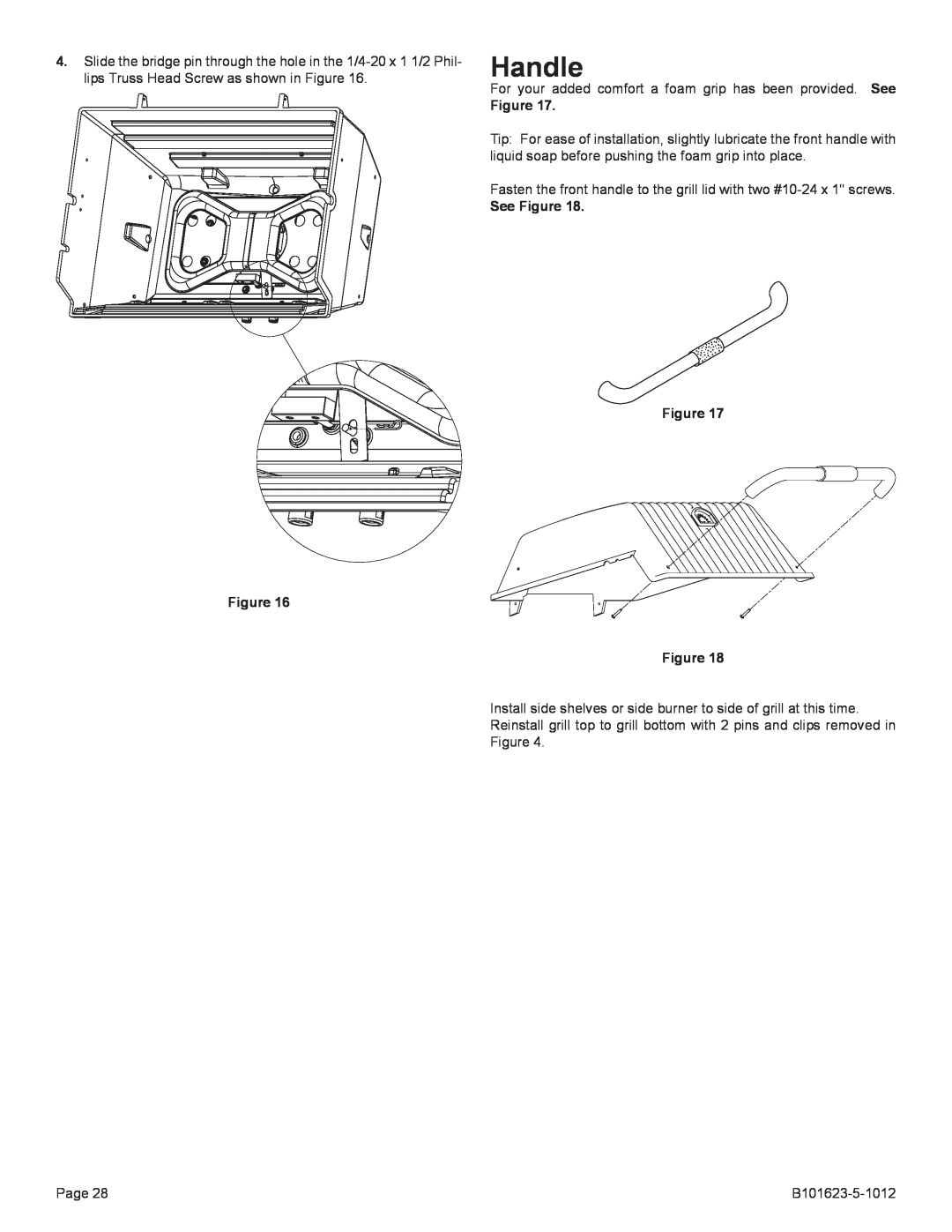 Broilmaster R3-1, P4XFN-1 manual Handle, See Figure 
