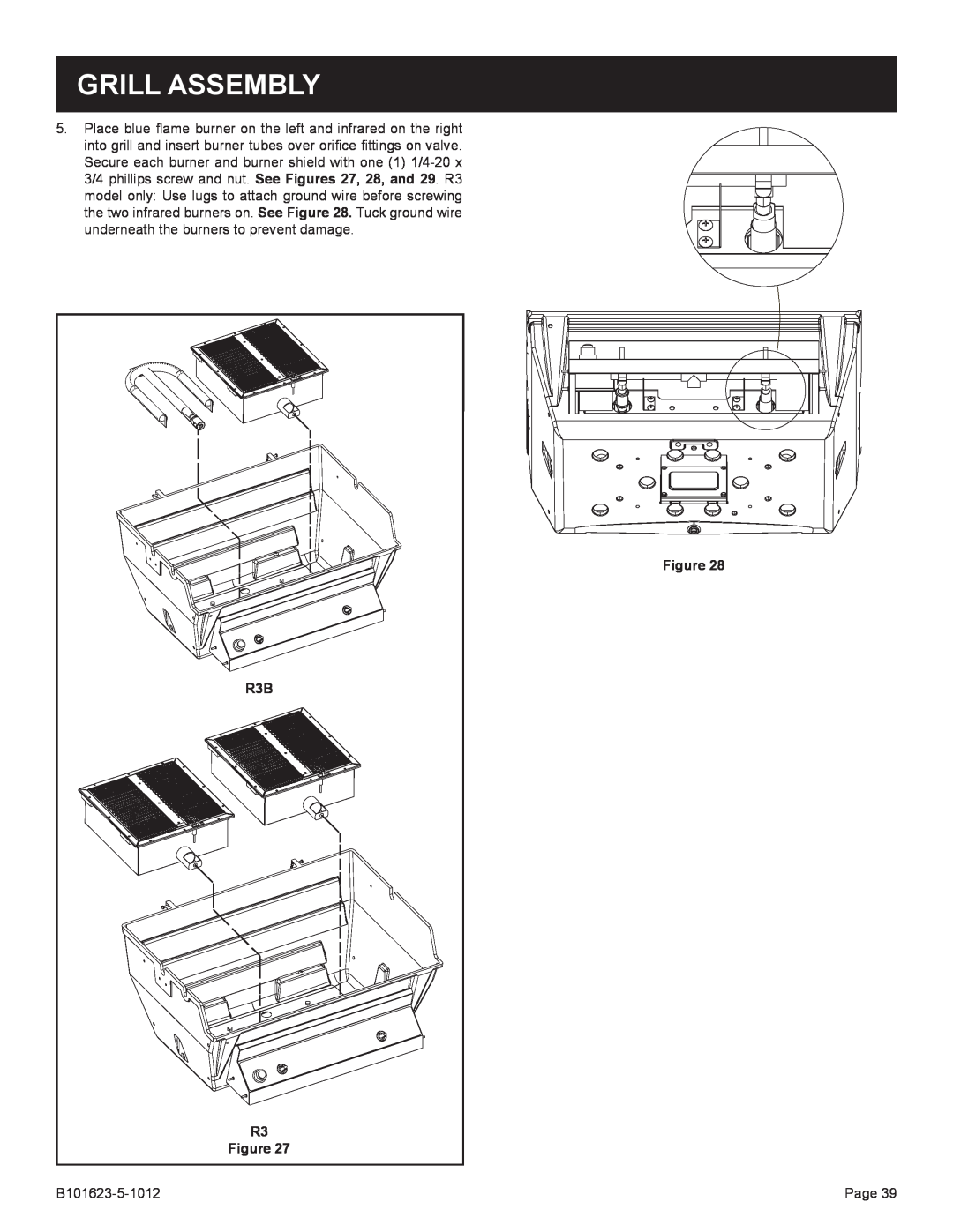Broilmaster P4XFN-1, R3-1 manual Grill Assembly, R3B R3 
