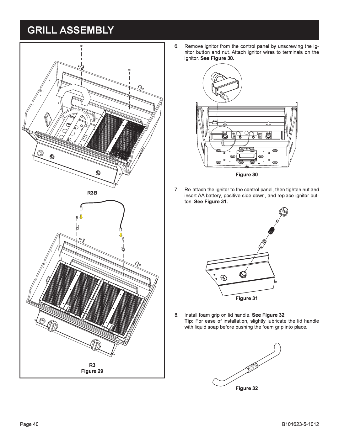 Broilmaster R3-1, P4XFN-1 manual Grill Assembly 
