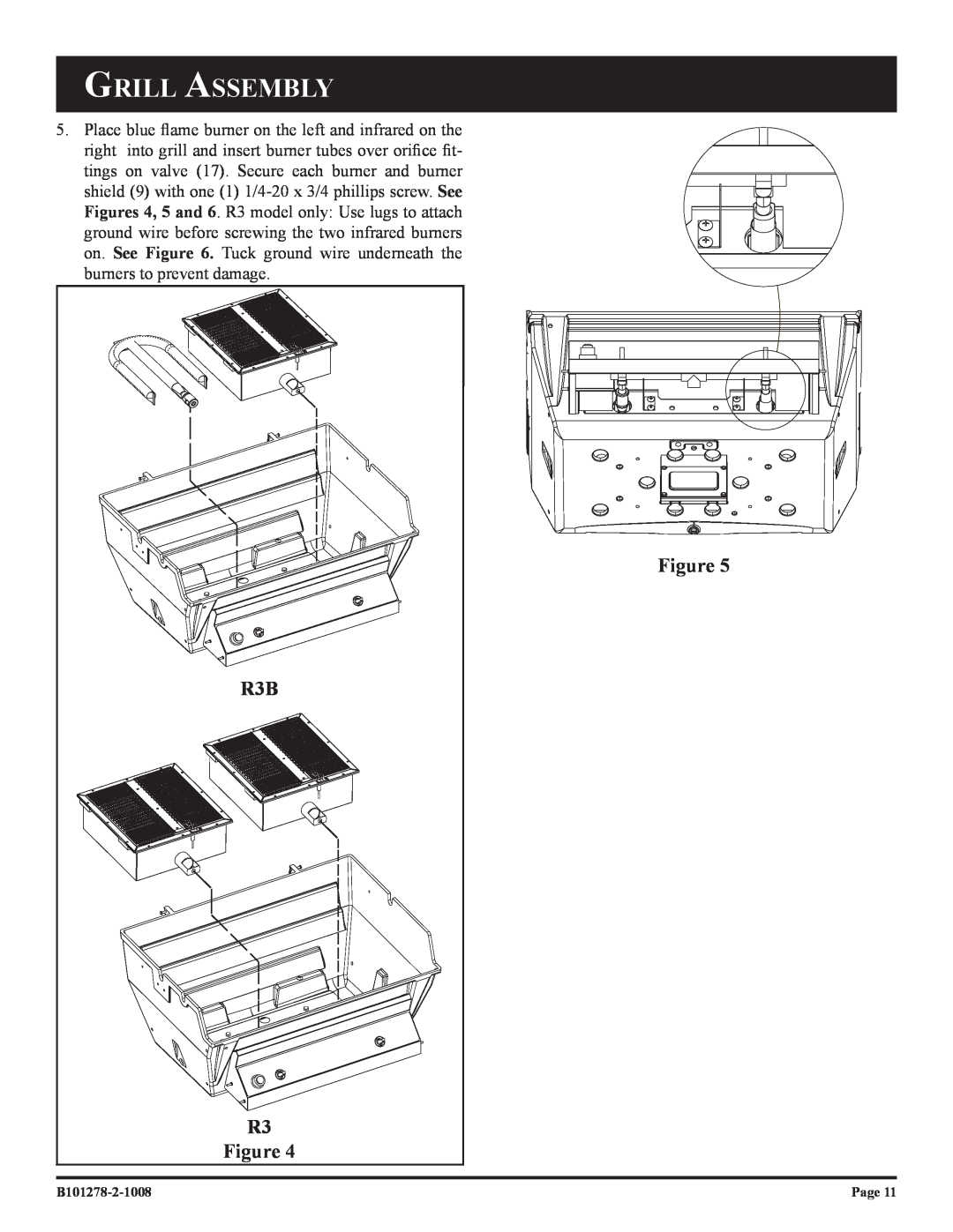 Broilmaster R3B-1, R3N-1, R3-1, R3BN-1 owner manual Grill Assembly, R3B R3, Page 