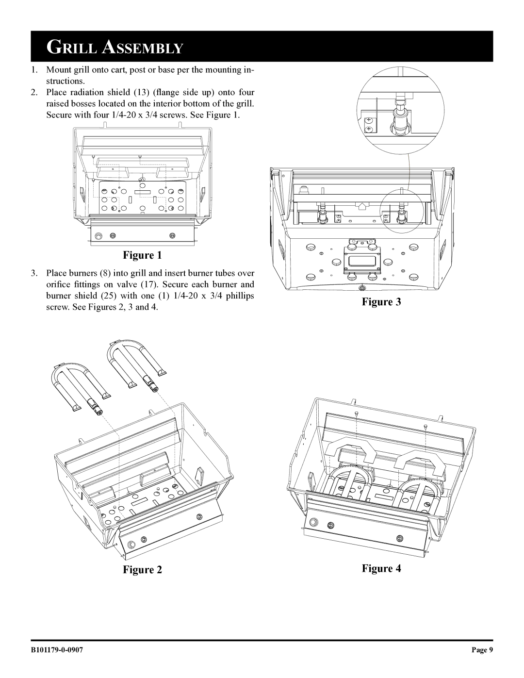 Broilmaster T3CFN, T3CAN owner manual Grill Assembly 