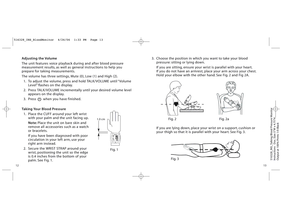 Brookstone manual 516328INSBloodMonitor 4/26/06 133 PM 