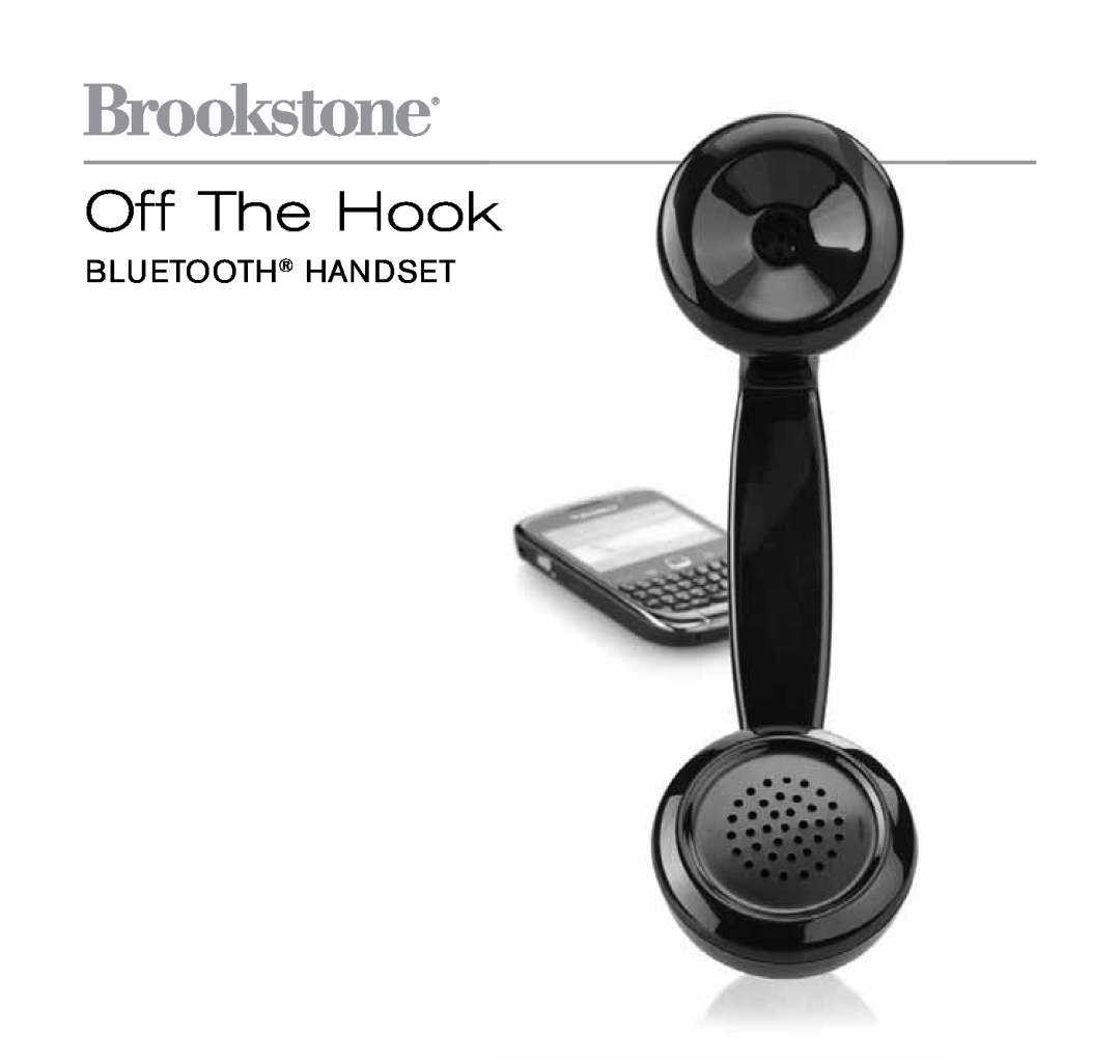 Brookstone 678235 Red, 678219 Black manual Off The Hook, Bluetooth handset 