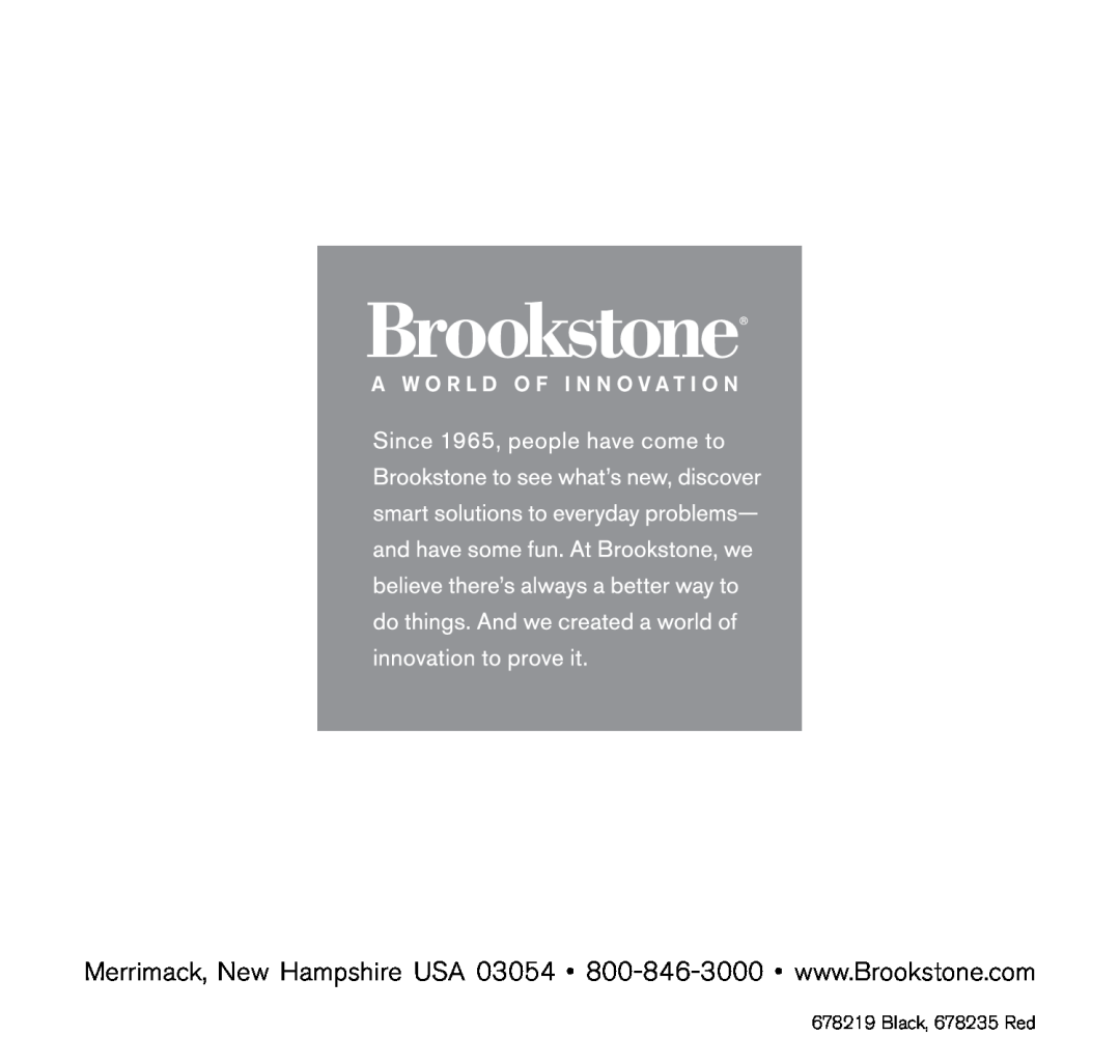 Brookstone 678219 Black manual Black, 678235 Red 