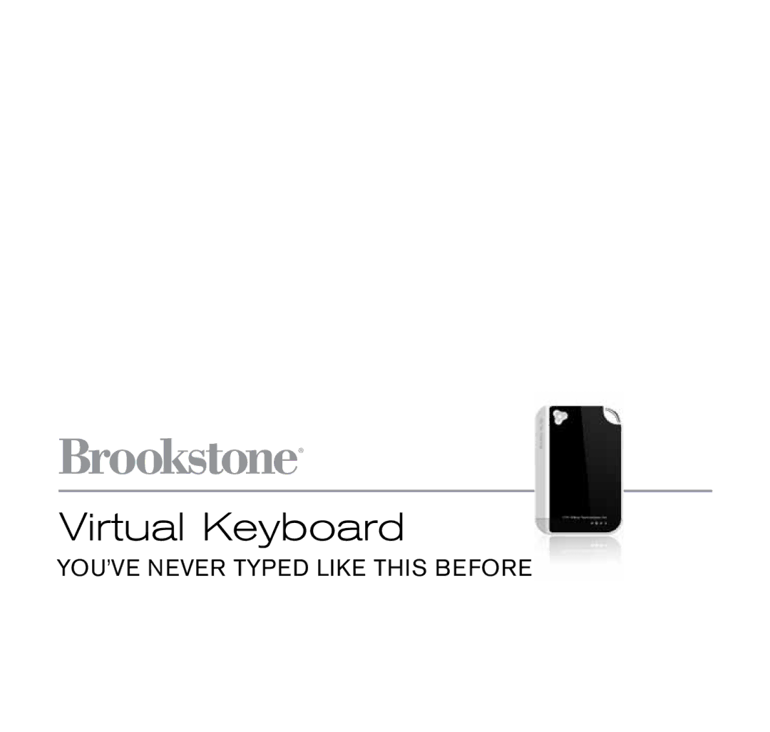 Brookstone 796246p manual Virtual Keyboard 