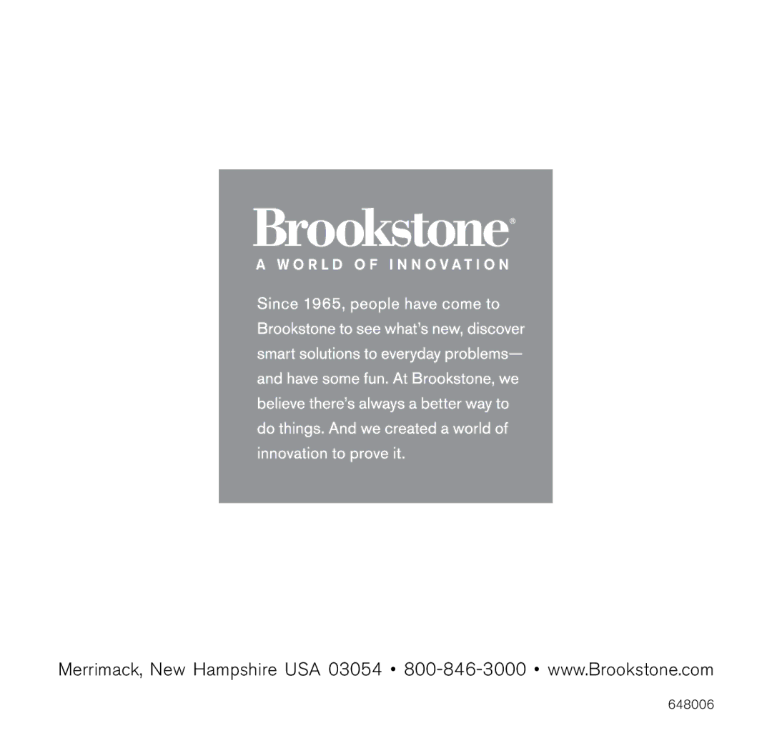 Brookstone 8900 manual 648006 