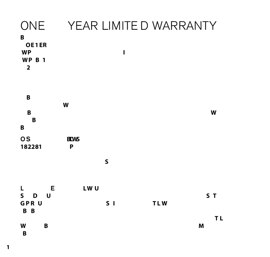 Brookstone Air Cleaner manual One 1 Year Limited Warranty 