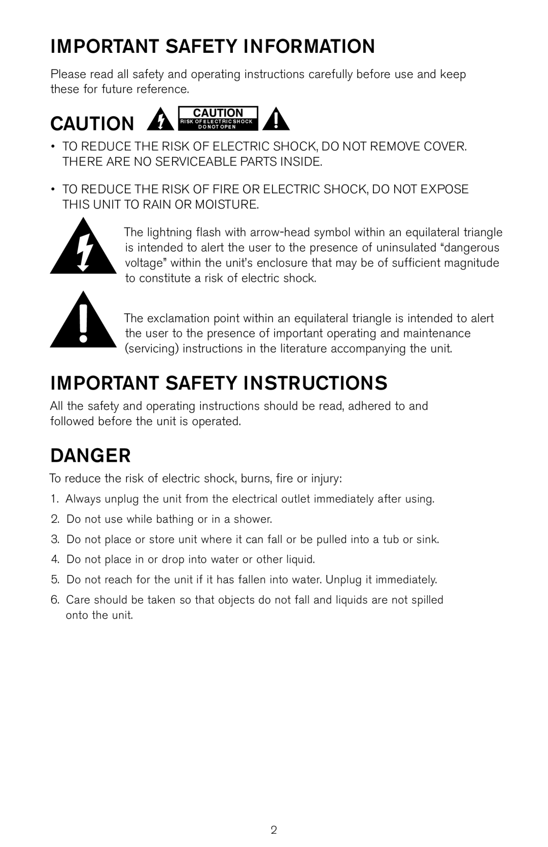 Brookstone Digital Photo Frame manual Important Safety Information 