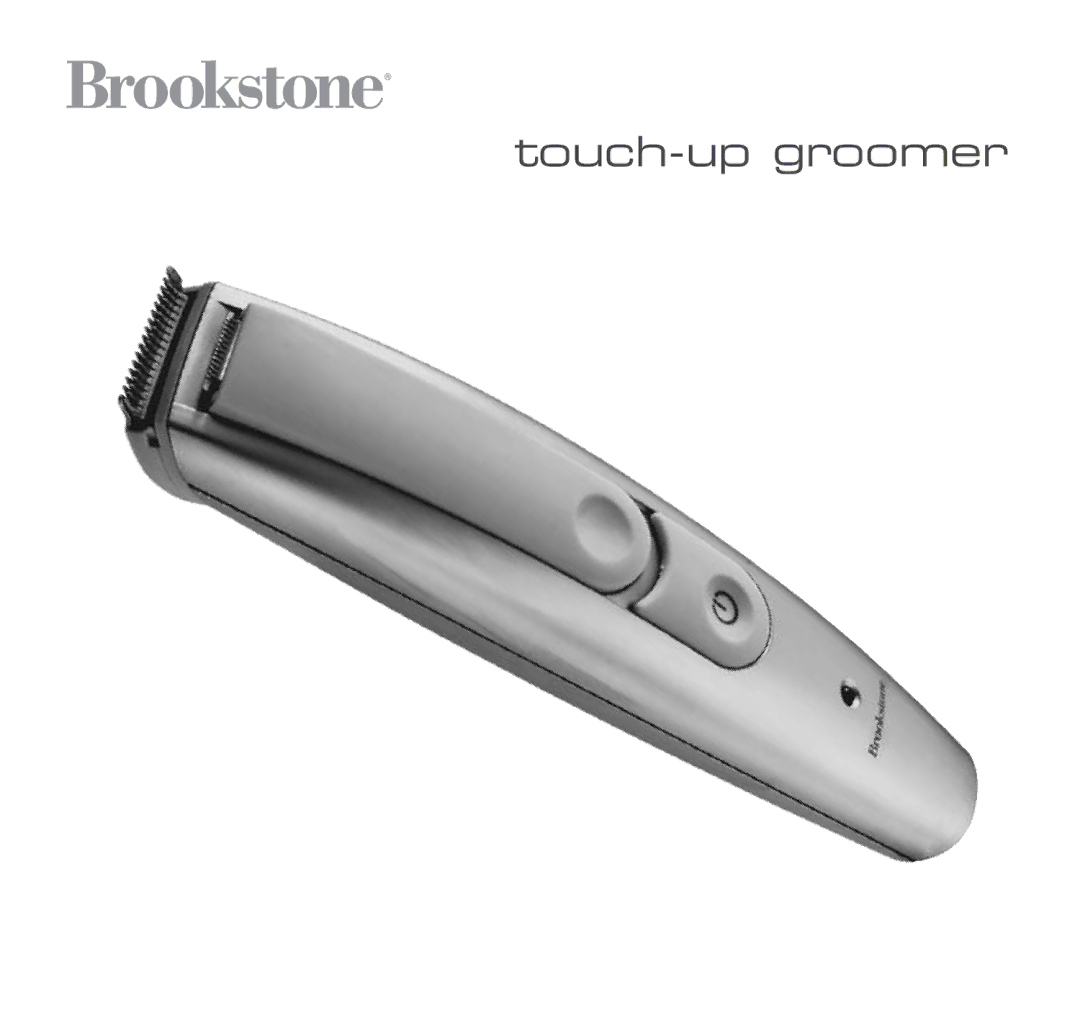 Brookstone Electric Shaver manual Touch-up groomer 