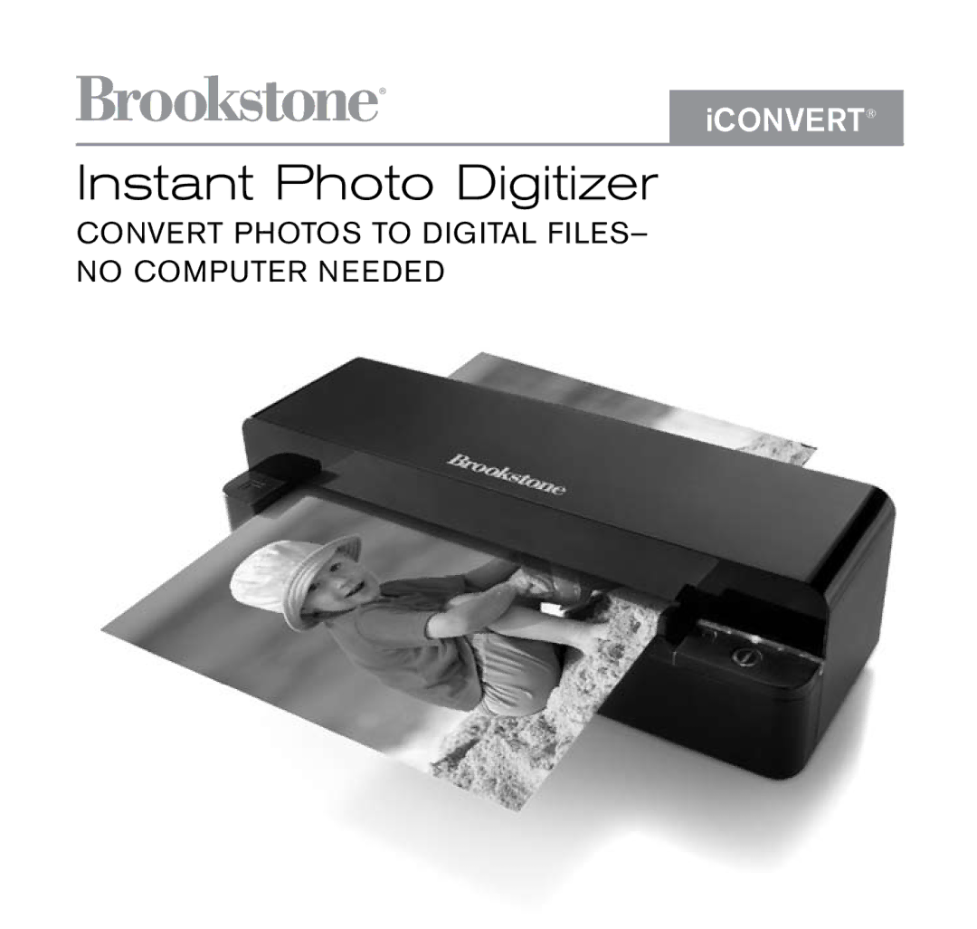 Brookstone Photo Printer manual Instant Photo Digitizer 