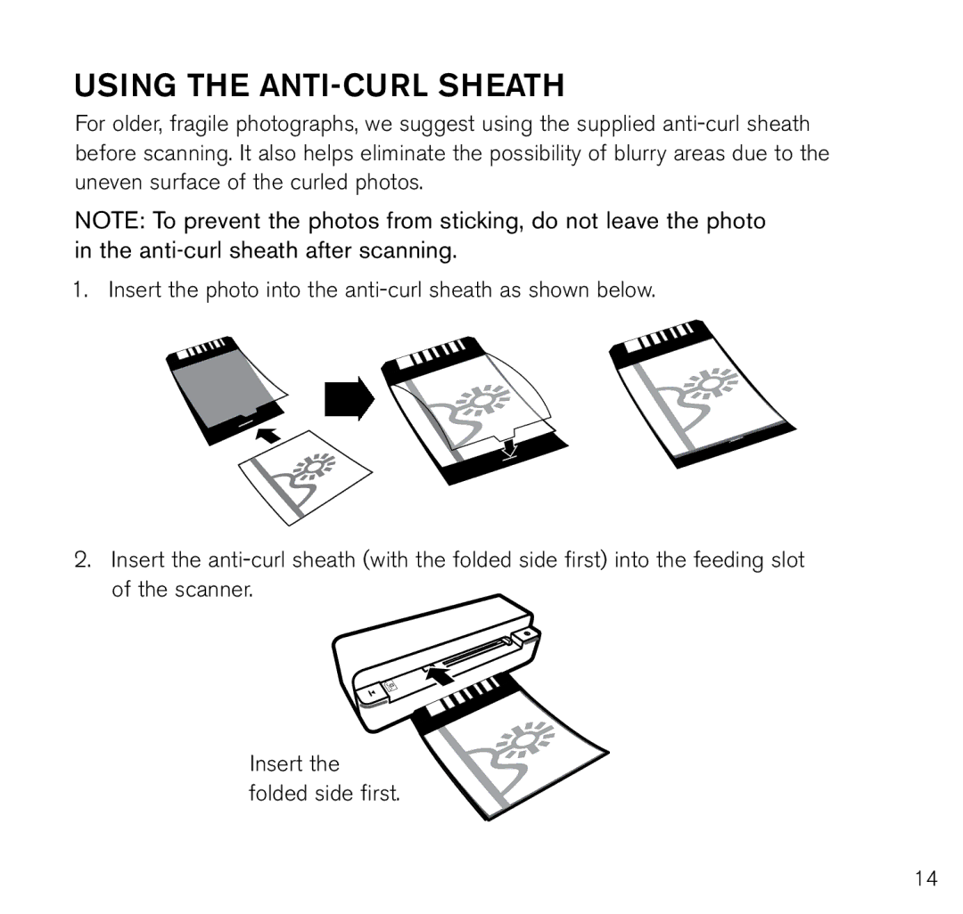 Brookstone Photo Printer manual Using the anti-curl sheath 