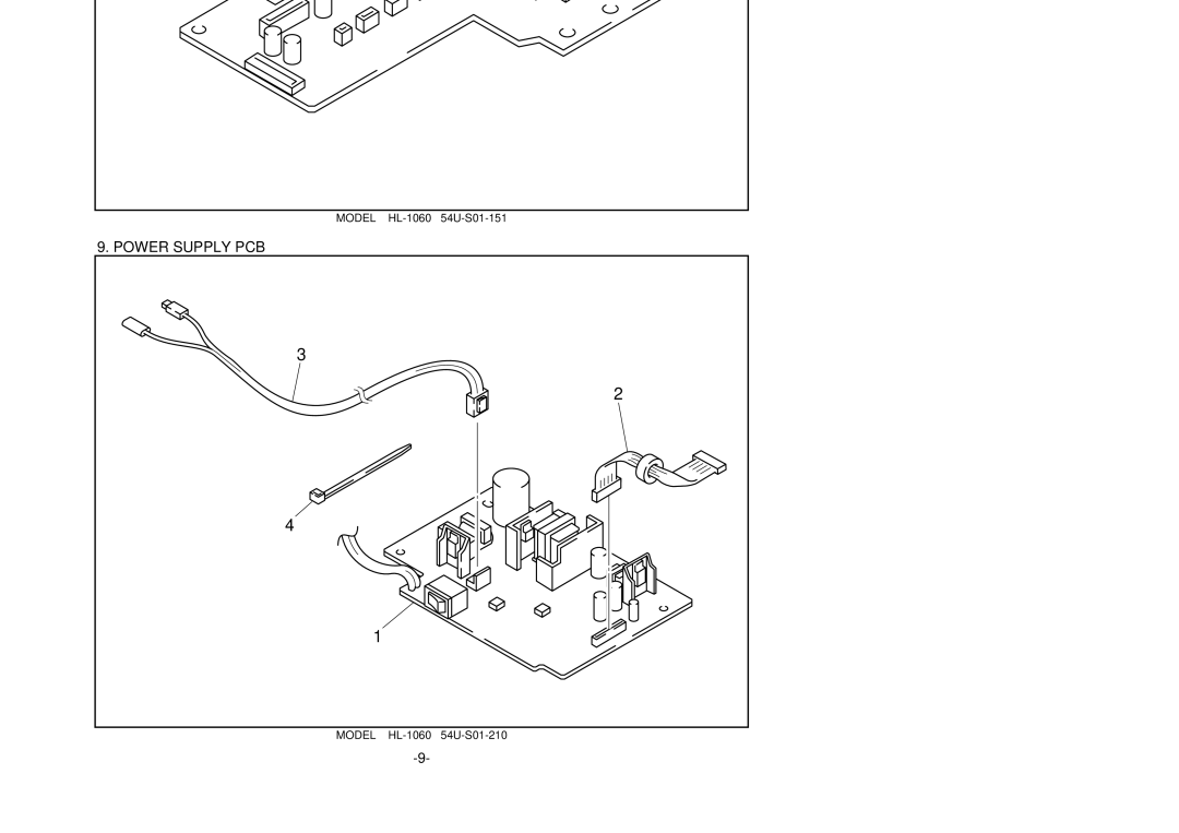 Brother 1060 manual Driver PCB, Power Supply PCB 