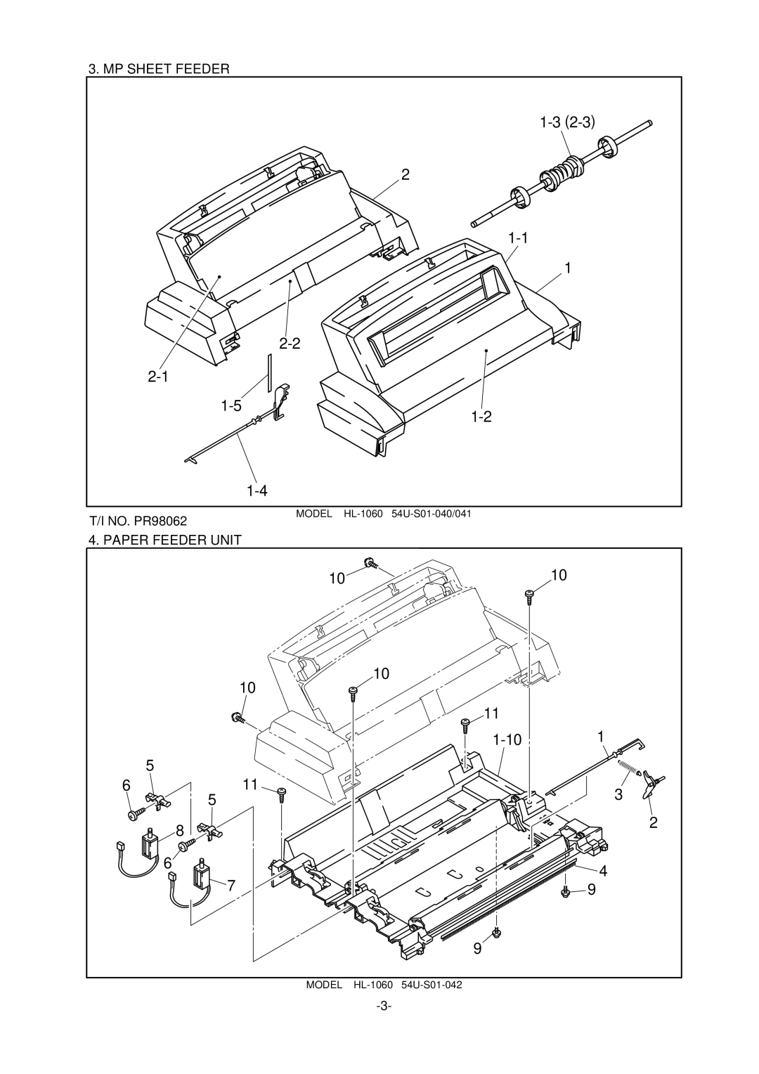 Brother 1060 manual MP Sheet Feeder, Paper Feeder Unit 