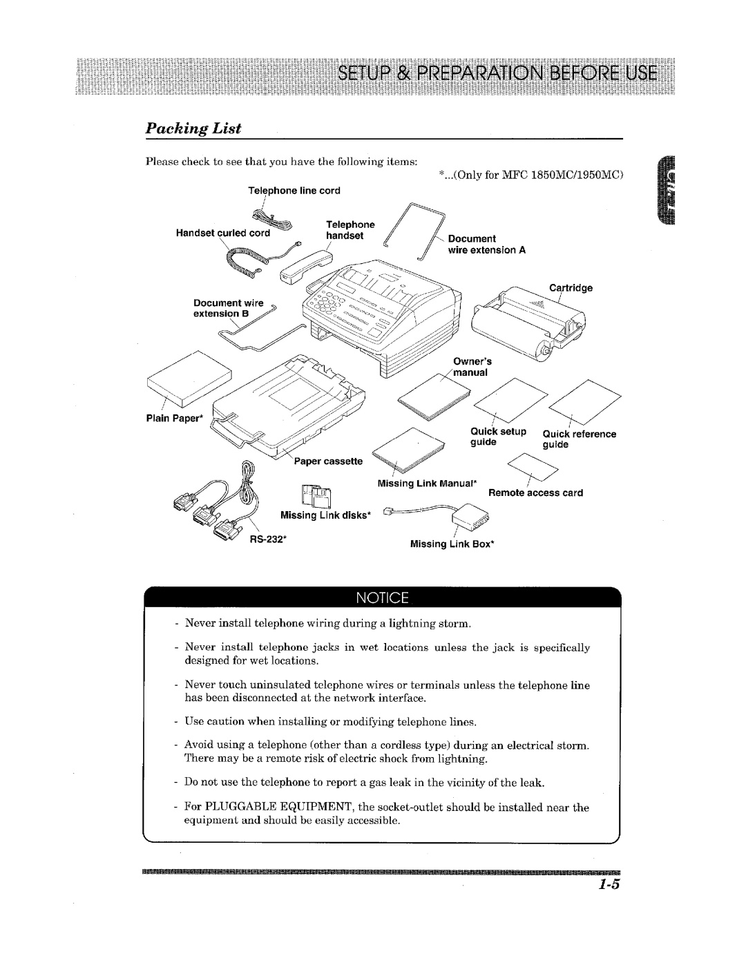 Brother 1450MC manual 