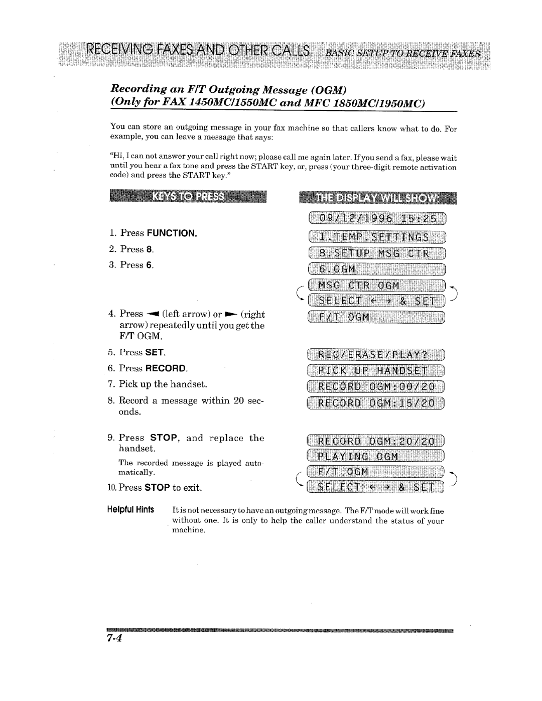 Brother 1450MC manual 