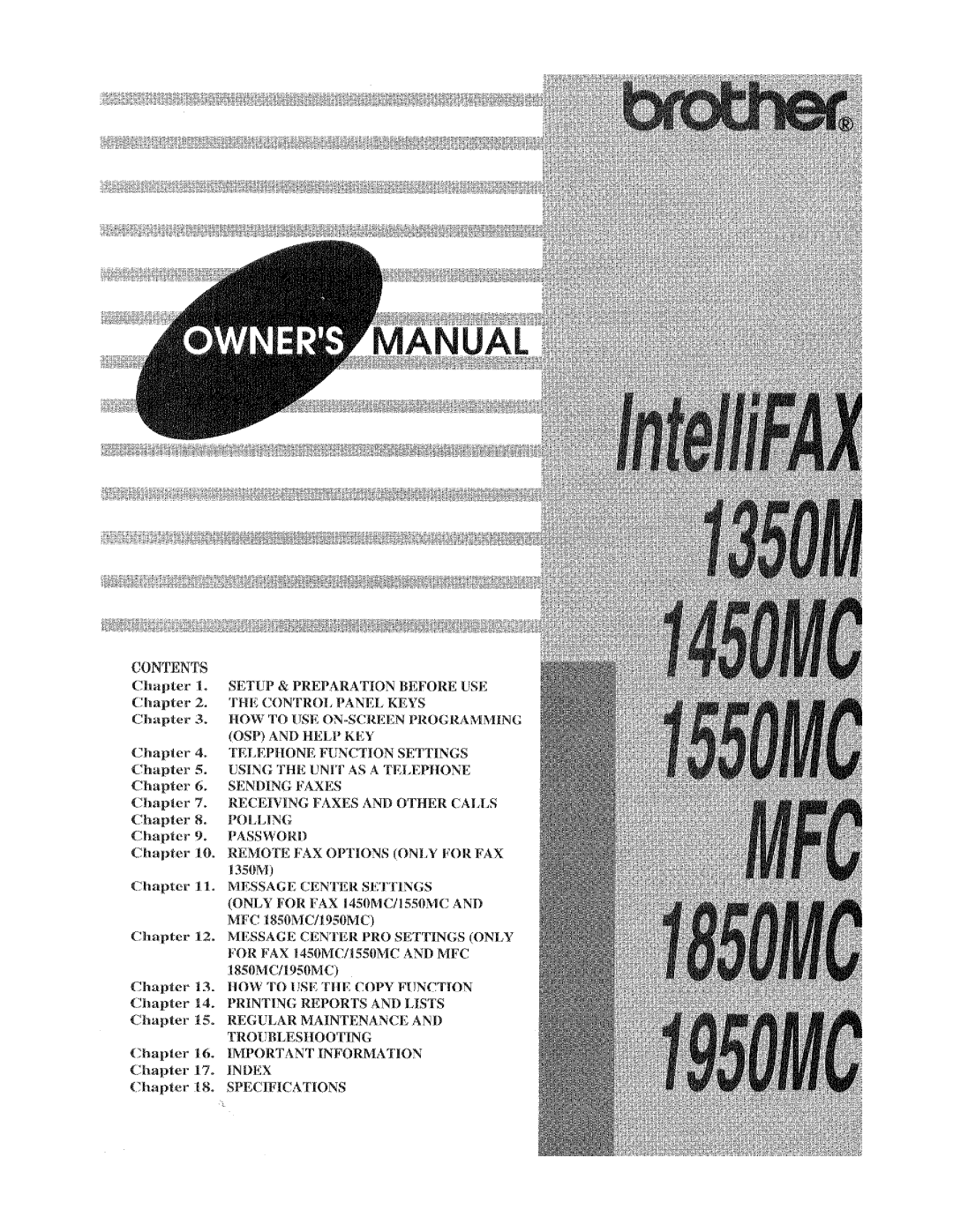 Brother 1450MC manual 