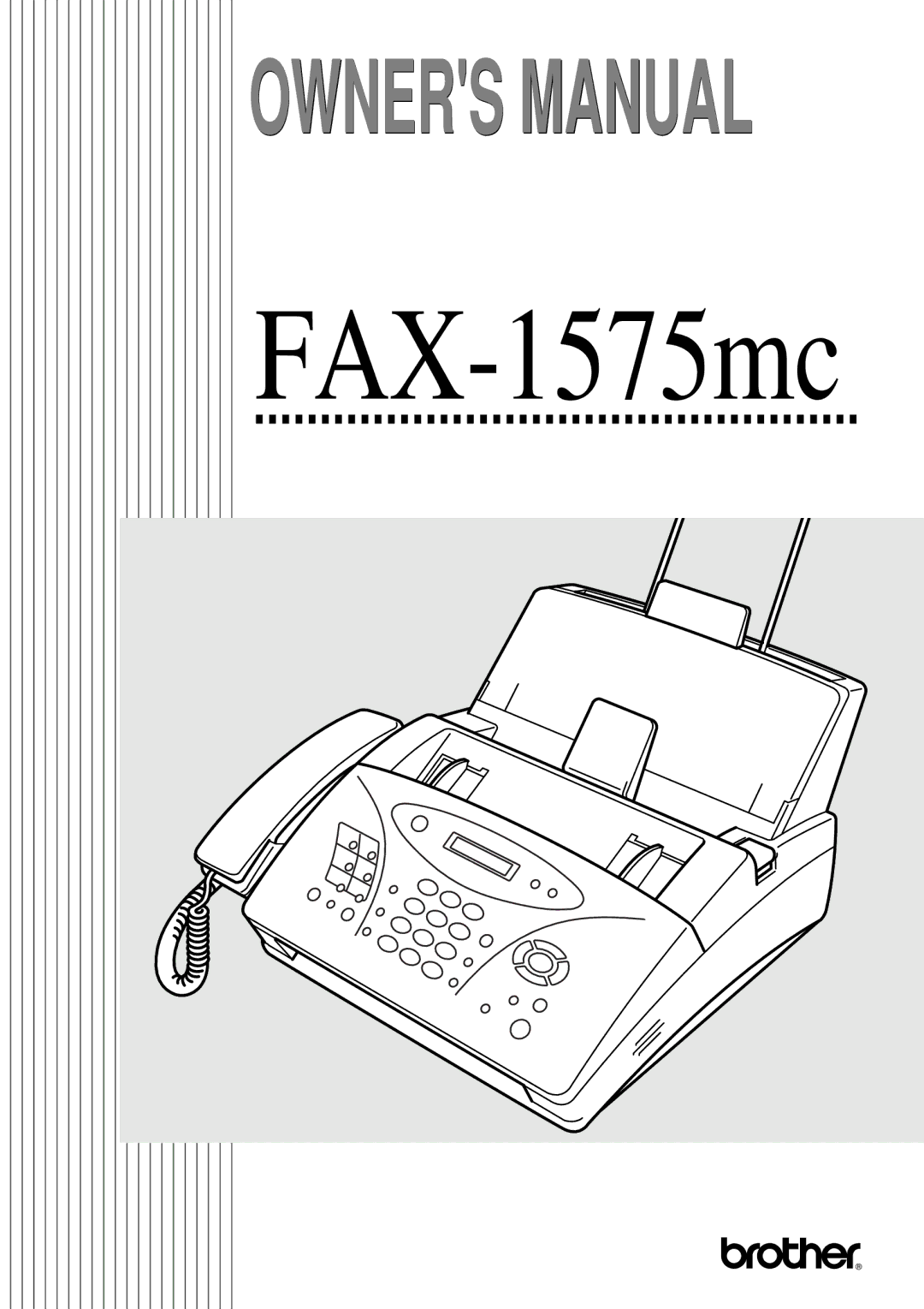 Brother 1575MC owner manual FAX-1575mc 