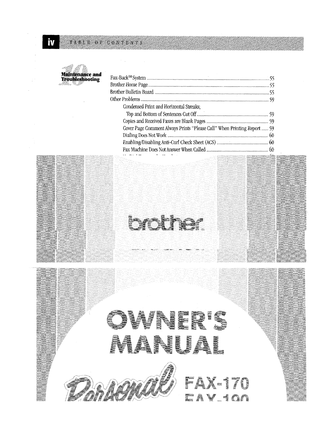 Brother 190, 170 manual 