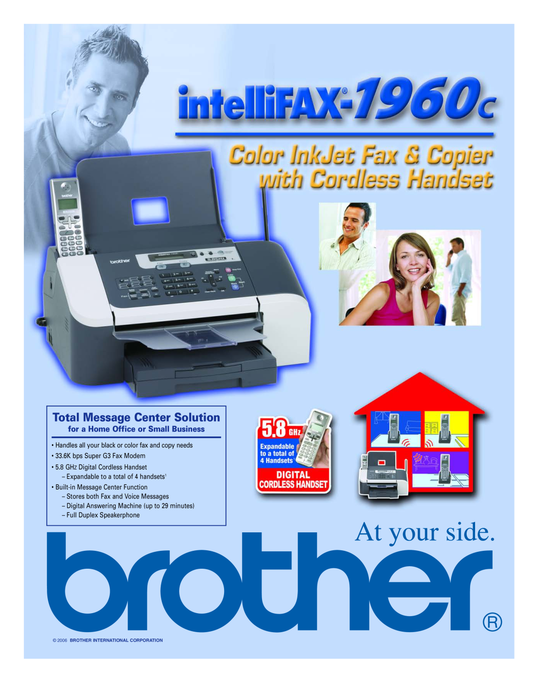 Brother 1960C manual Total Message Center Solution, for a Home Office or Small Business, Brother International Corporation 