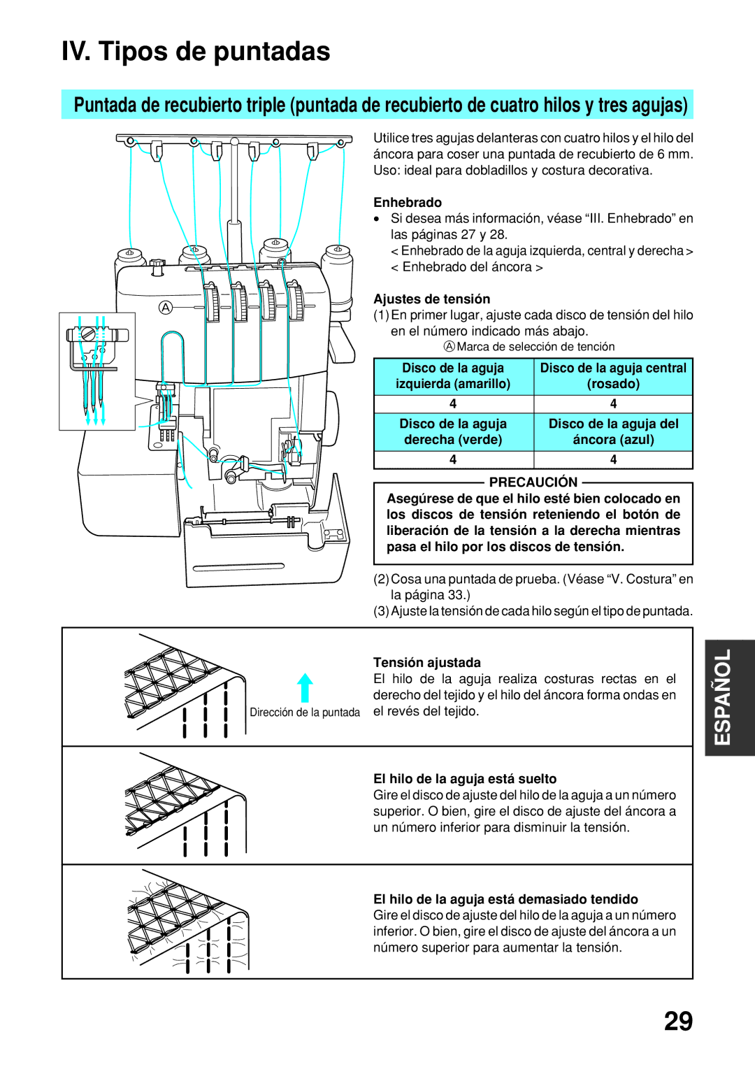 Brother 2340CV operation manual IV. Tipos de puntadas 