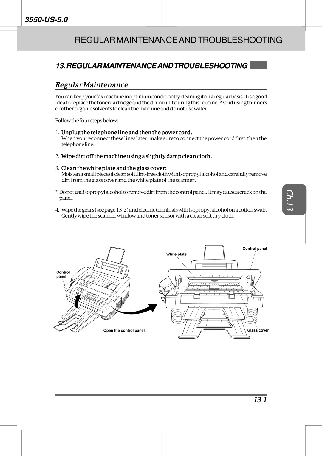 Brother 3550 manual Regular Maintenance and Troubleshooting, RegularMaintenance, 13-1 