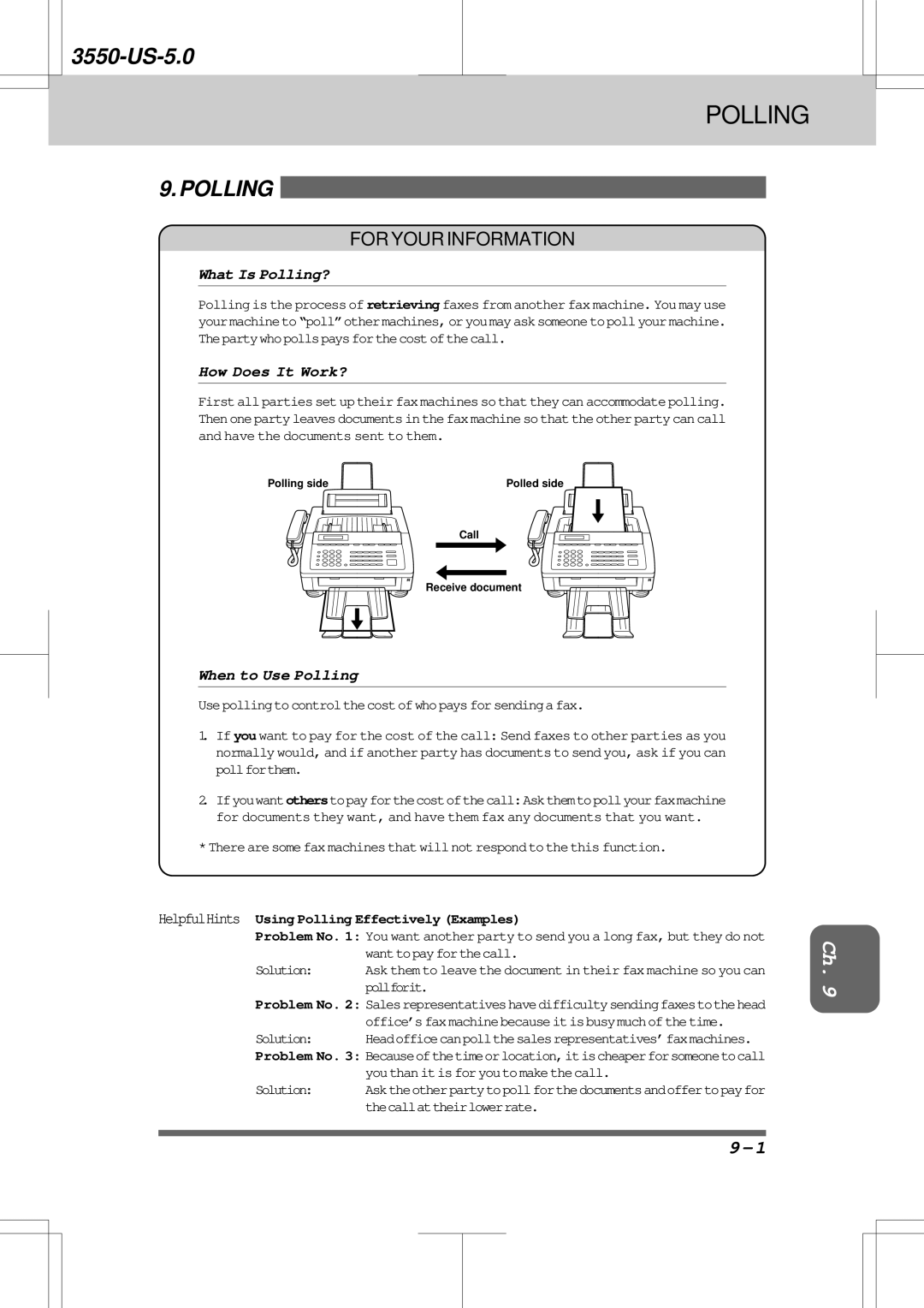 Brother 3550 manual What Is Polling?, How Does It Work?, When to Use Polling 