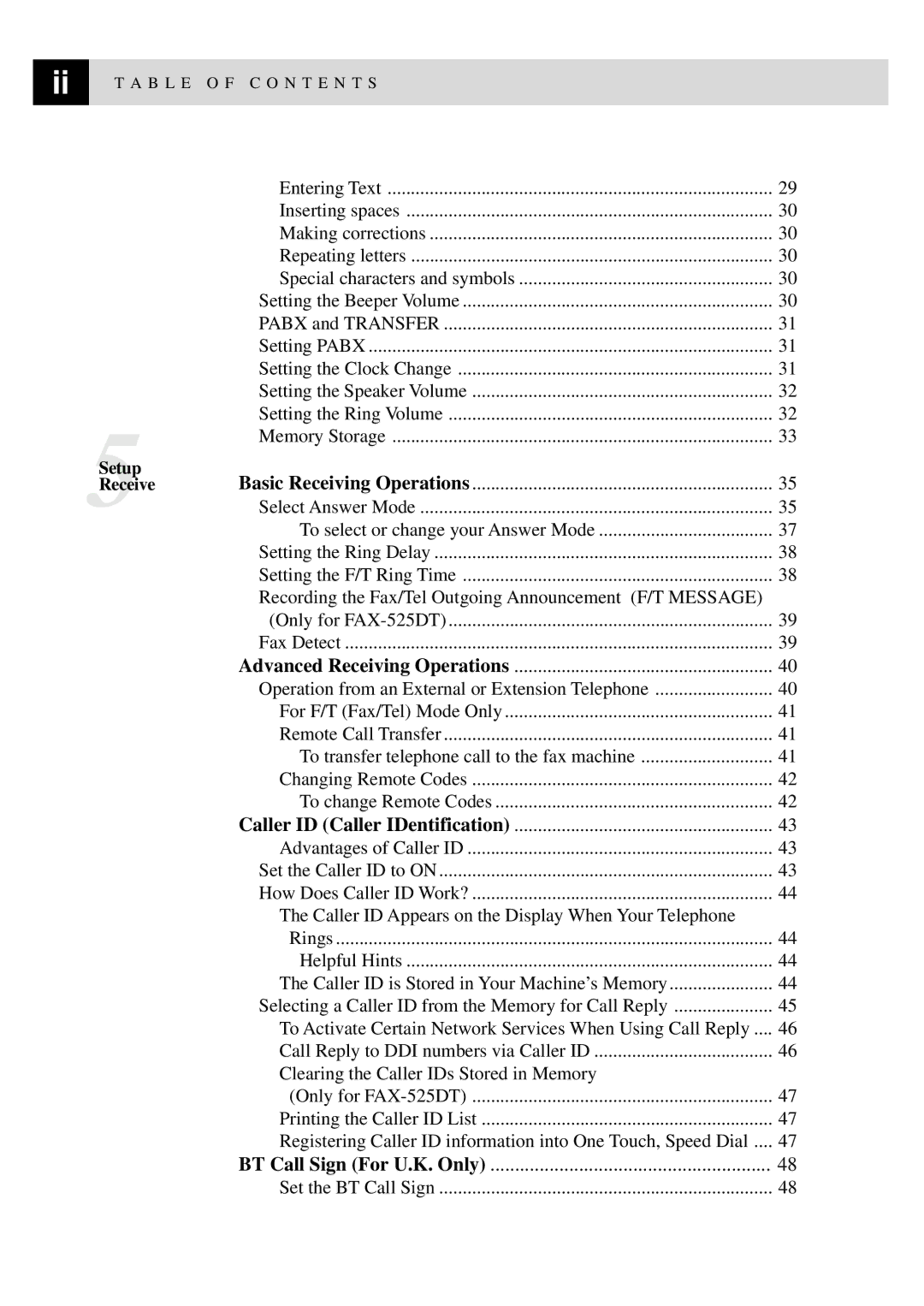 Brother 515 manual To select or change your Answer Mode 