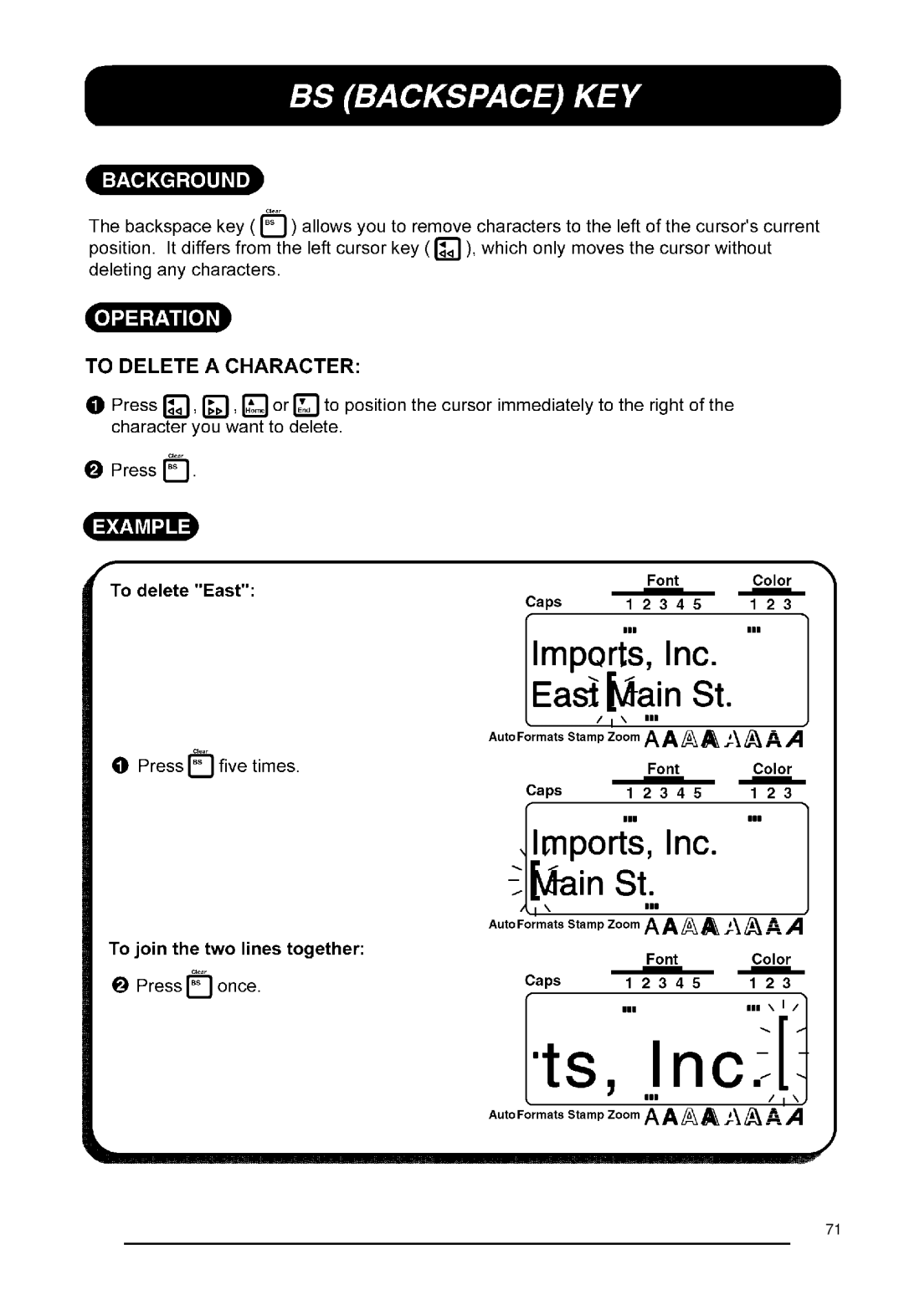 Brother P-touch 550, 530 manual 