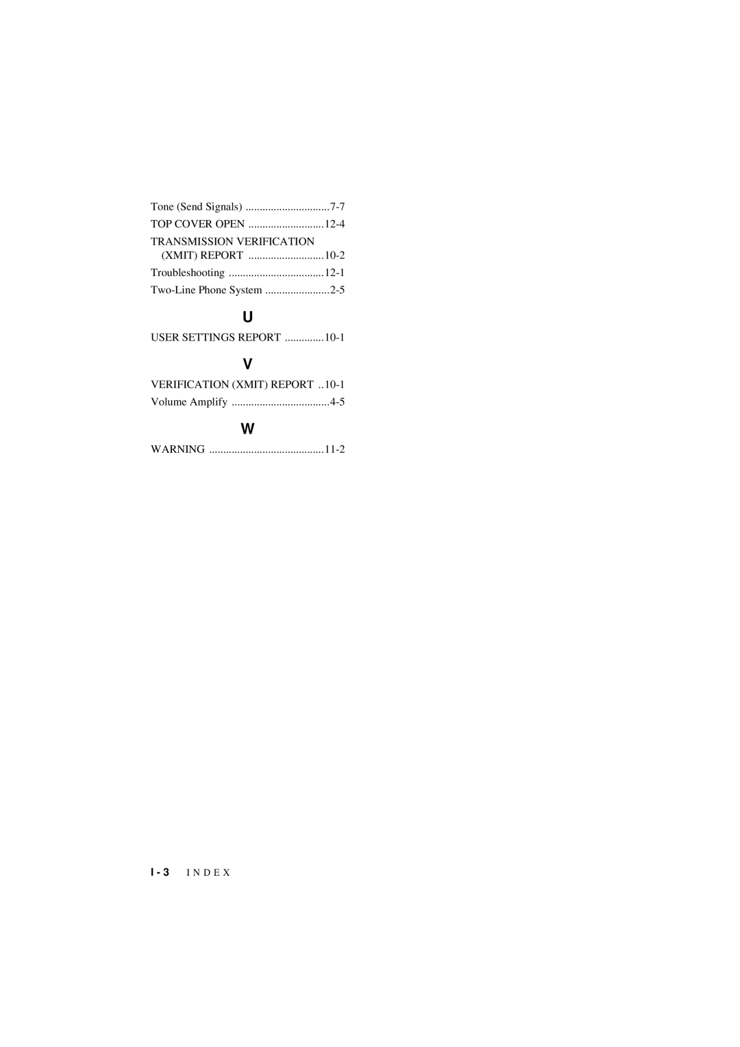 Brother 560 owner manual TOP Cover Open, Transmission Verification Xmit Report, User Settings Report 