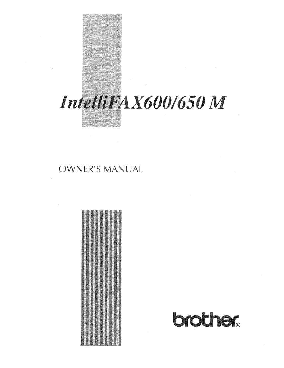 Brother 650 M, 600 manual 