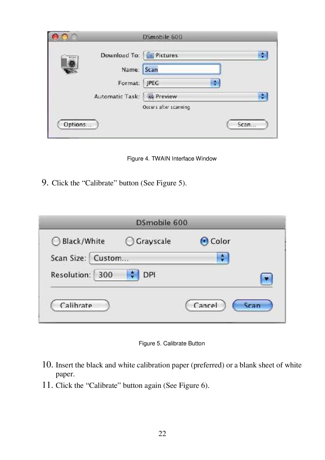 Brother 600 manual Click the Calibrate button See Figure 