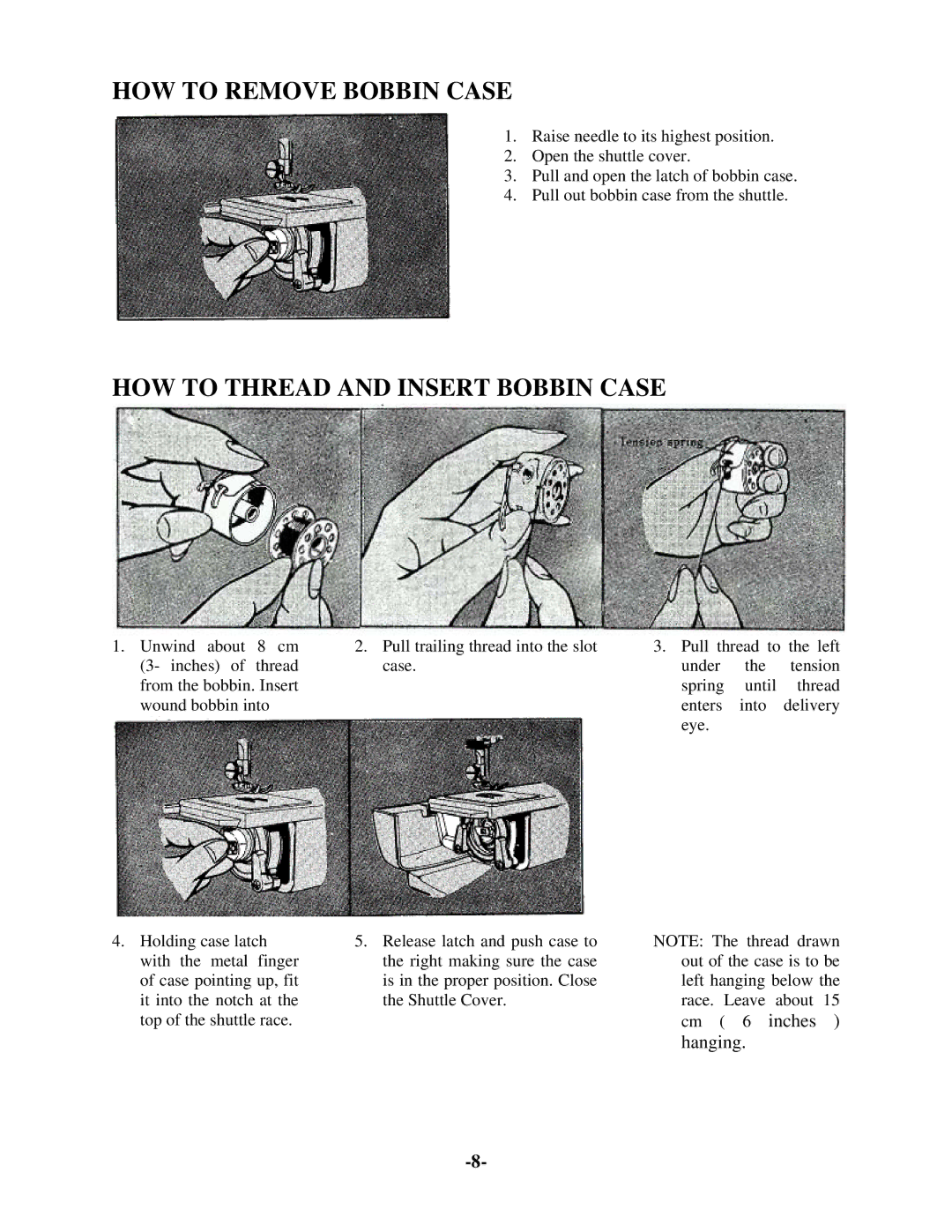 Brother 681B-UG manual HOW to Remove Bobbin Case 