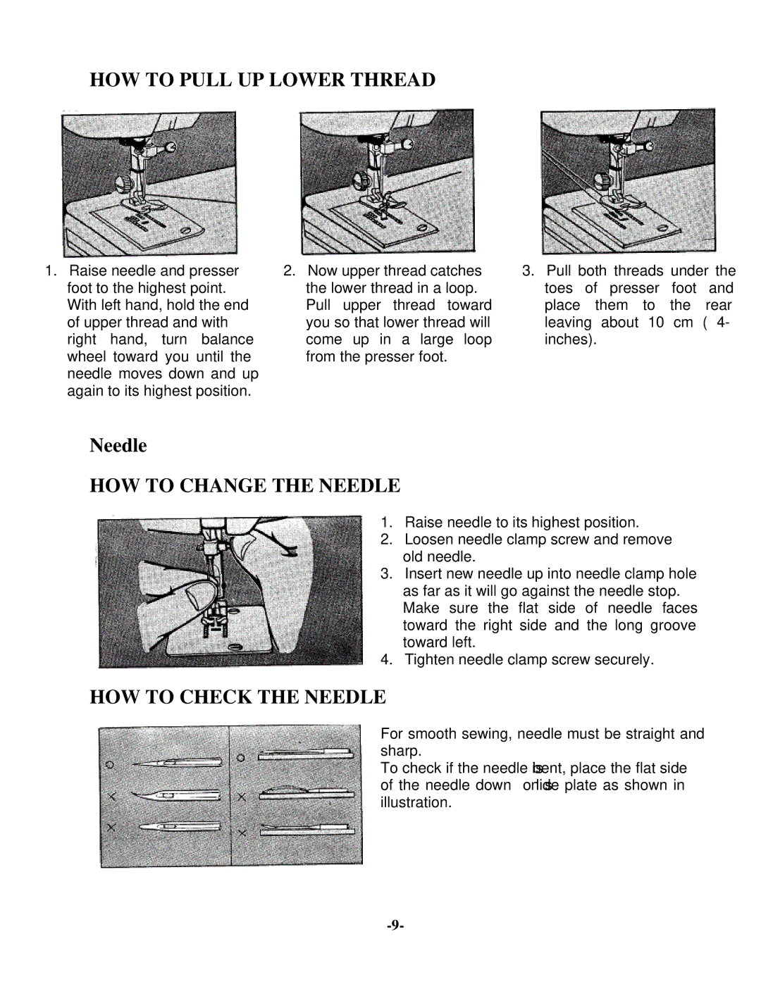 Brother 681B-UG manual HOW to Pull UP Lower Thread, Needle 