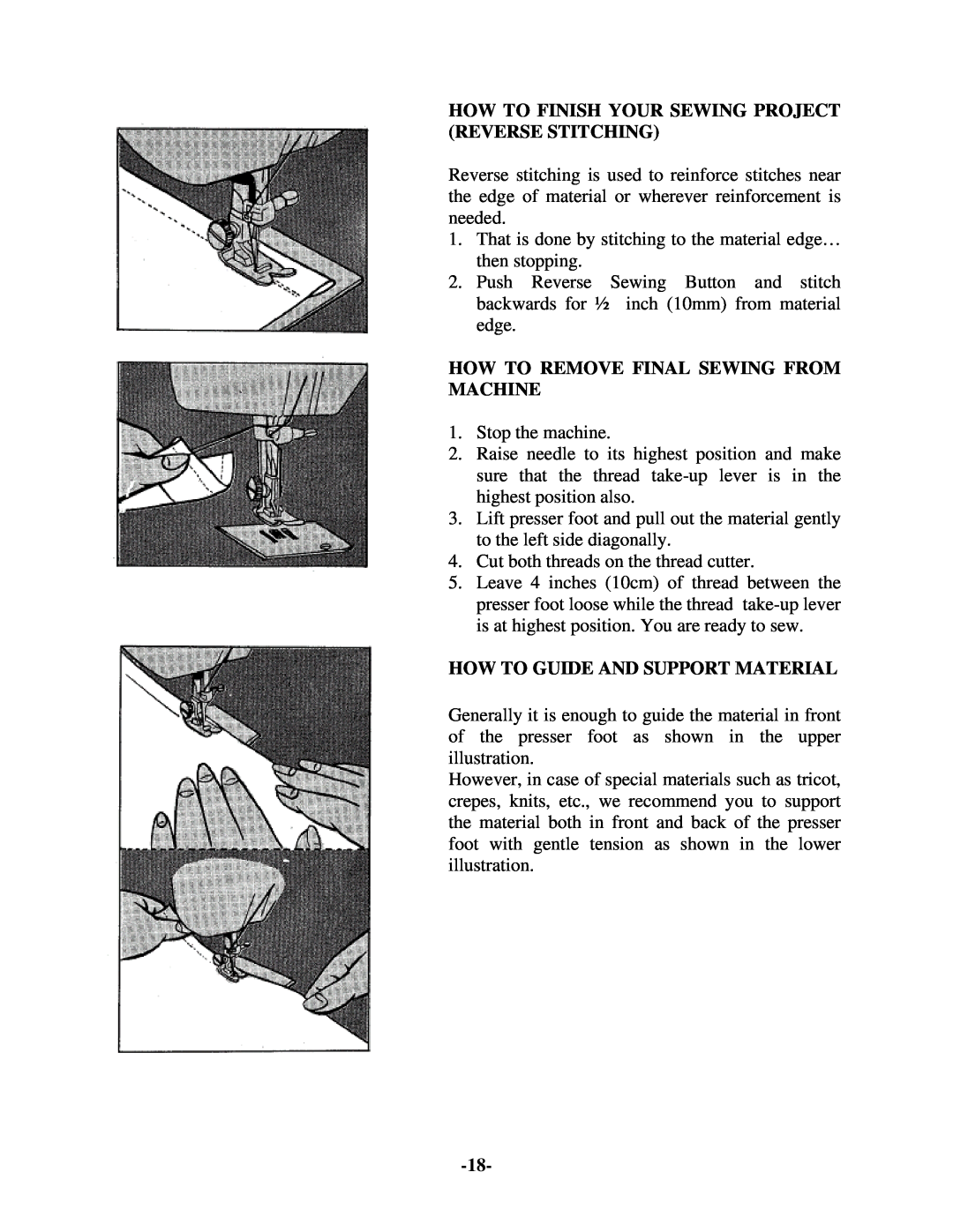 Brother 681B-UG manual How To Finish Your Sewing Project Reverse Stitching, How To Remove Final Sewing From Machine 