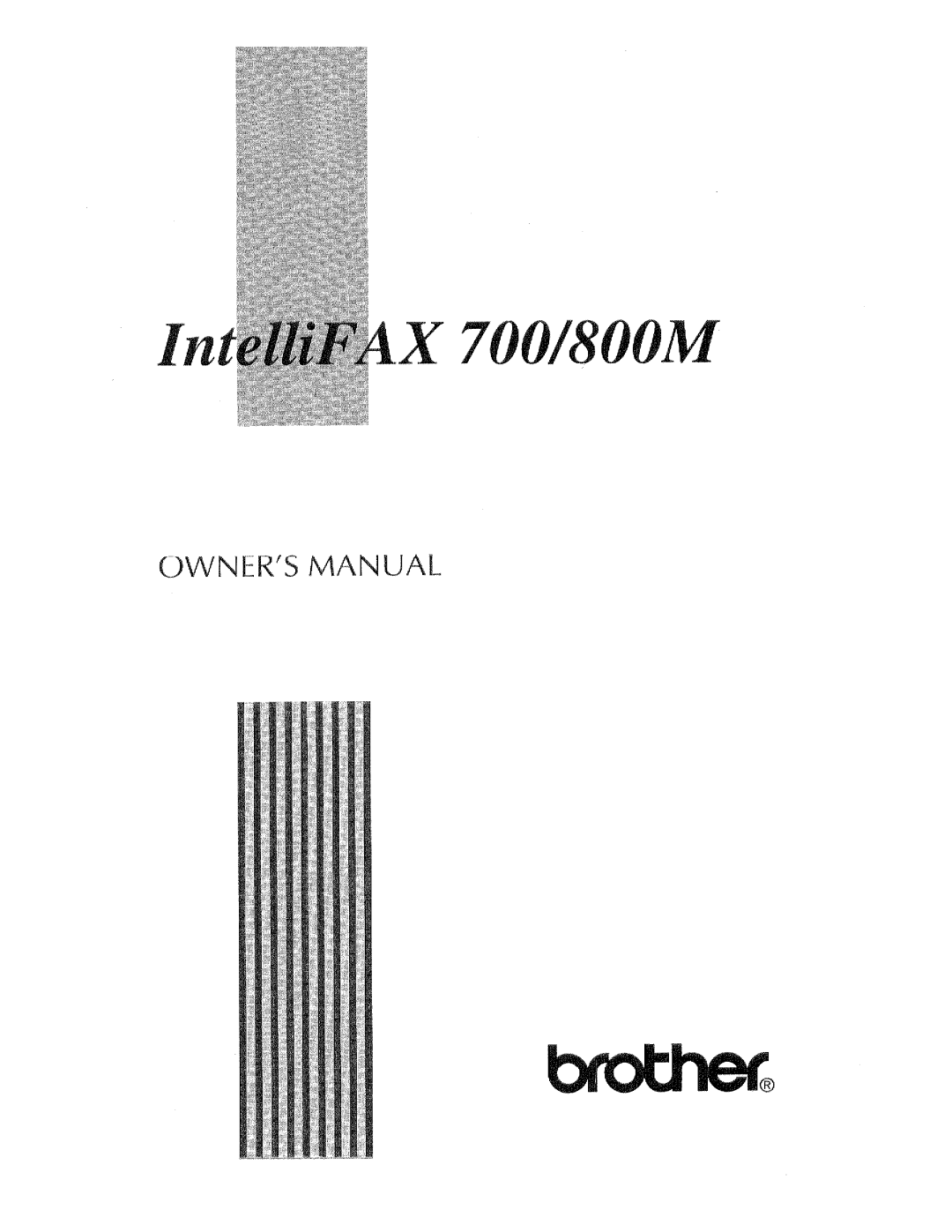 Brother 700/800M manual 