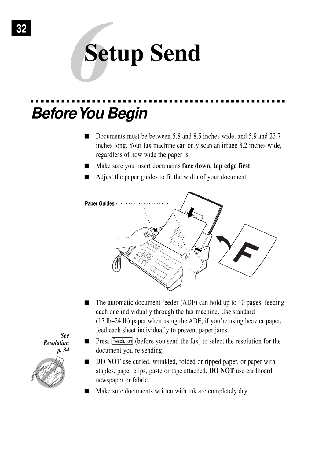 Brother 750, 770 owner manual Setup Send, BeforeYou Begin 