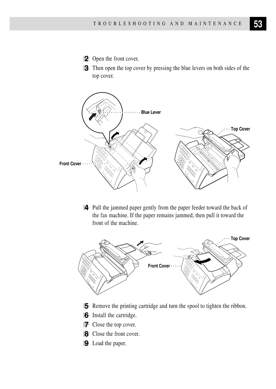 Brother 770, 750 owner manual Troubleshooting a N D M a I N T E N a N C E 