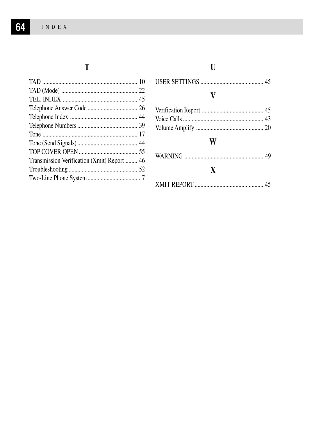 Brother 750, 770 owner manual Tad 