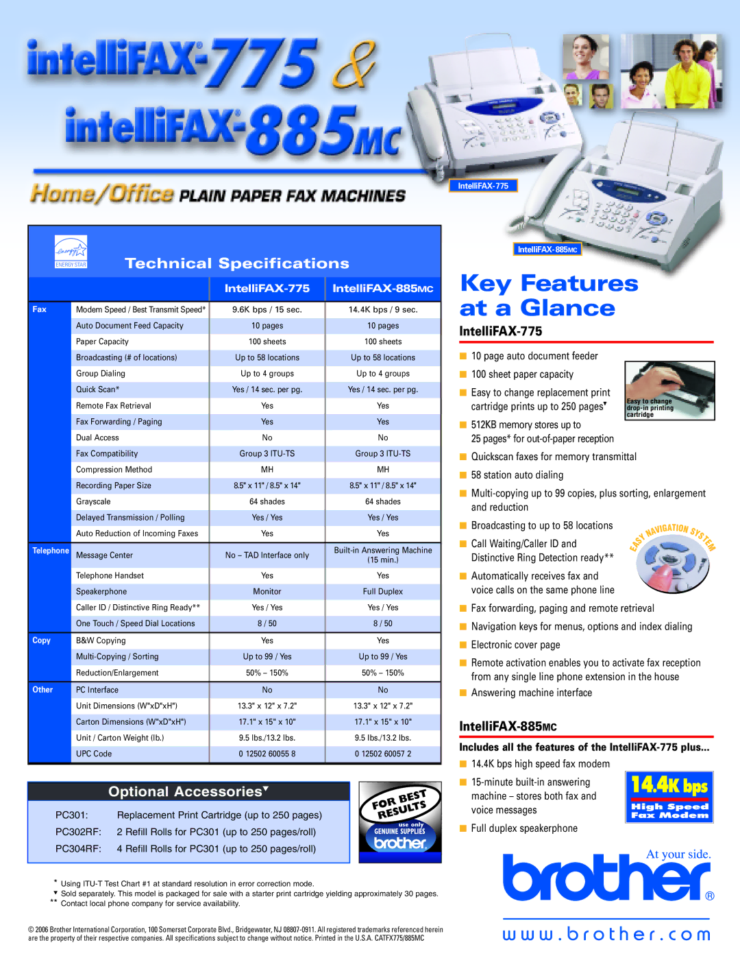 Brother manual IntelliFAX-775, IntelliFAX-885MC 