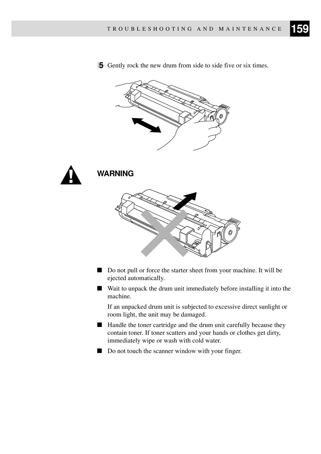 Brother 8060P MFC-9060 owner manual Troubleshooting a N D M a I N T E N a N C E 