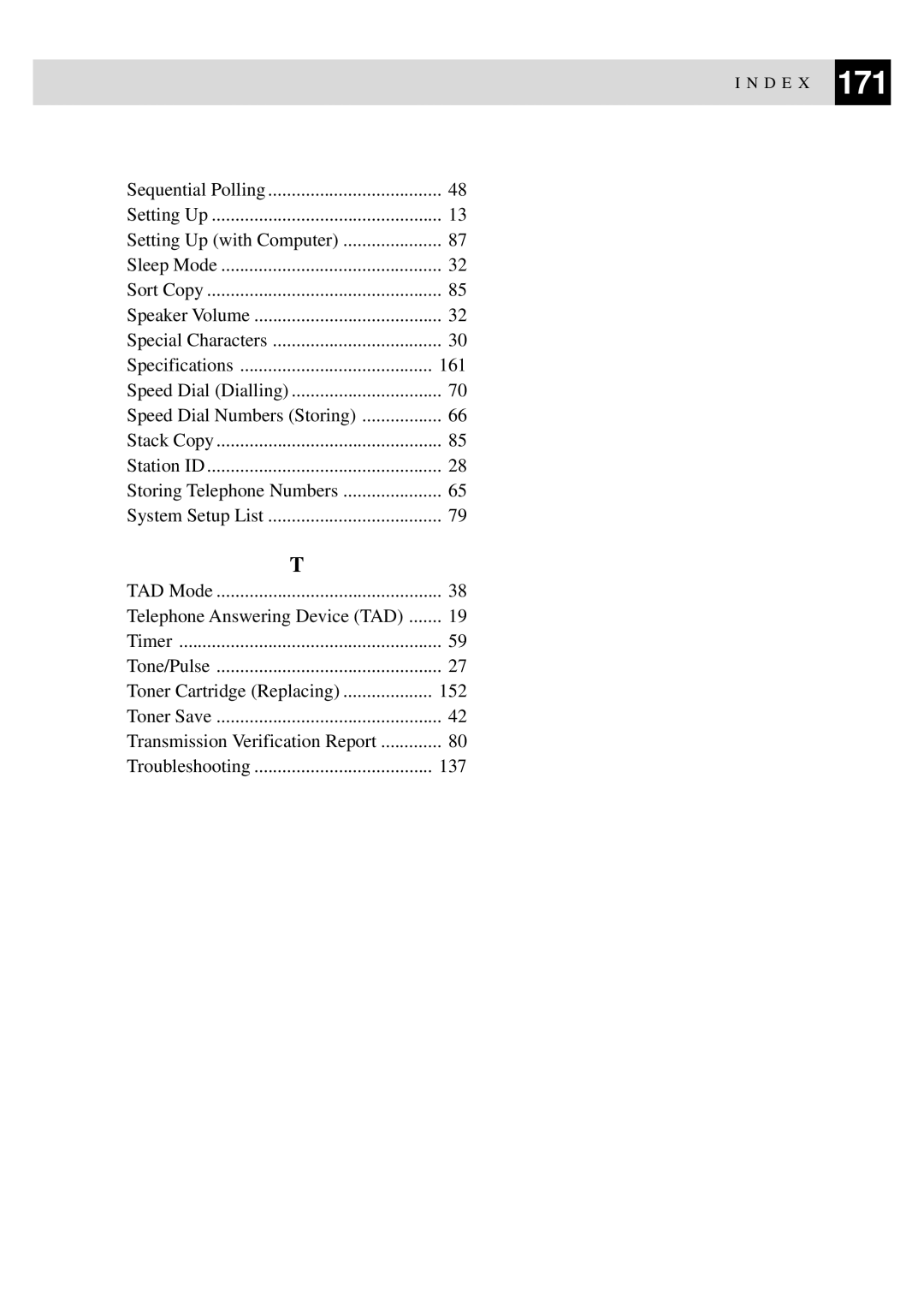 Brother 8060P MFC-9060 owner manual Toner Save Transmission Verification Report Troubleshooting 