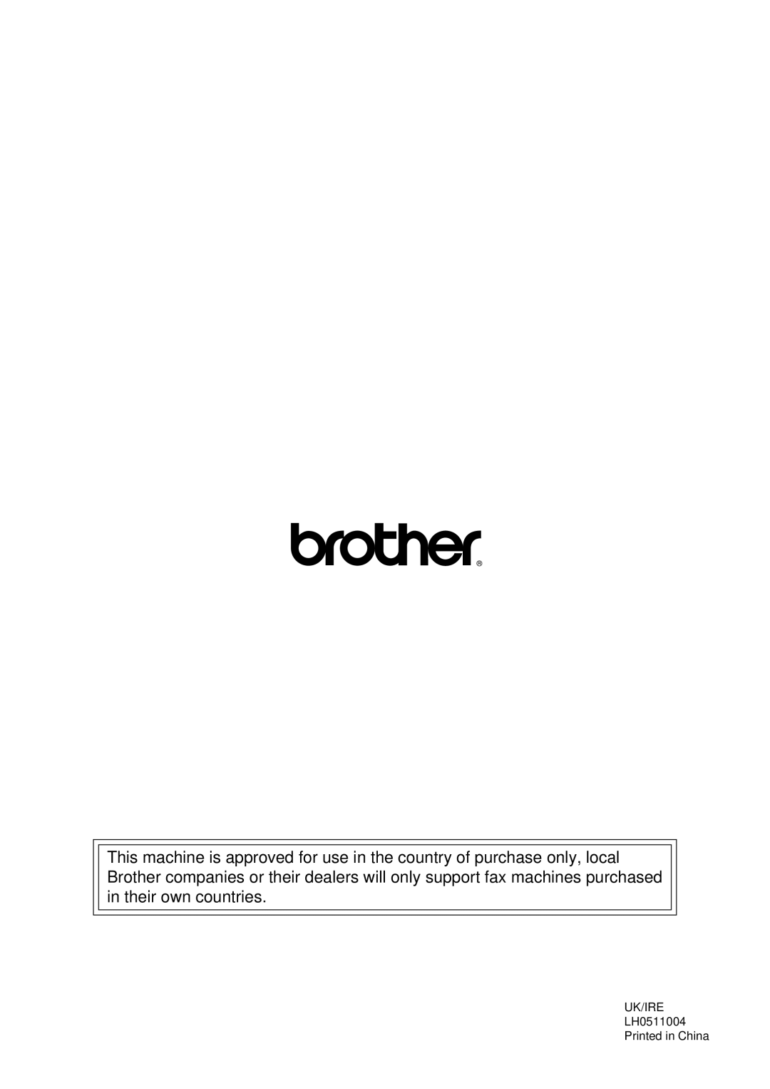 Brother 8060P MFC-9060 owner manual Uk/Ire 