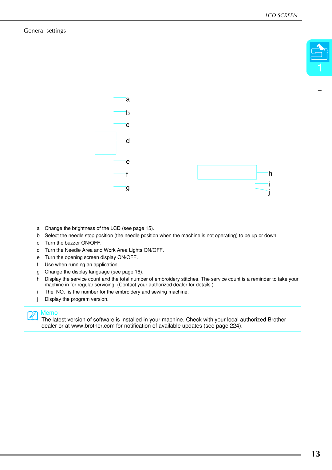 Brother 882-S90/S91 manual C d, General settings 