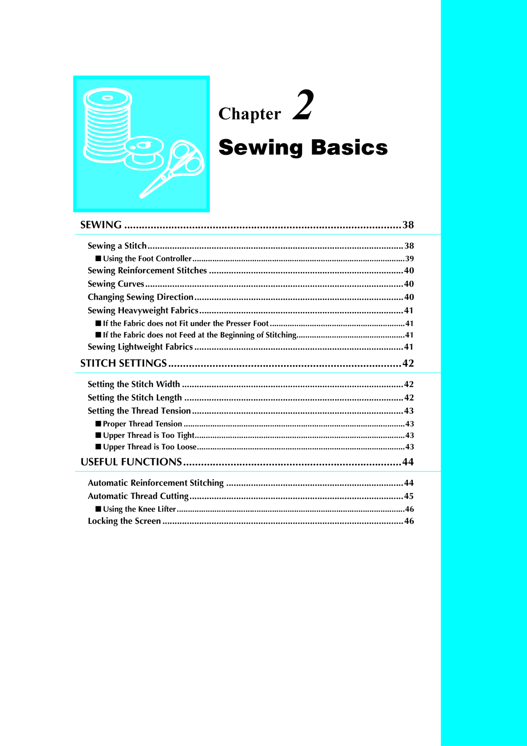 Brother 882-S90/S91 manual Sewing Basics 