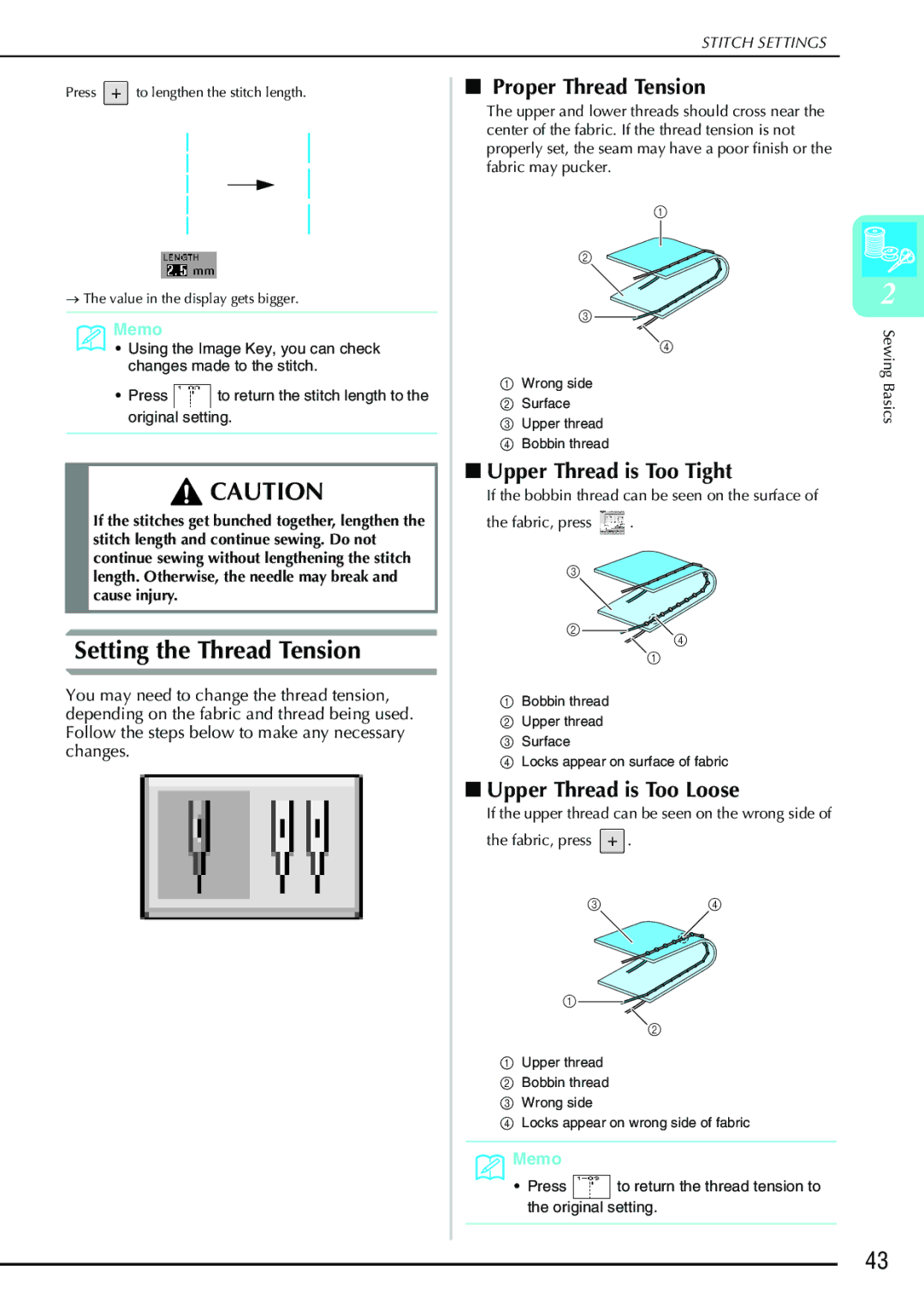 Brother 882-S90/S91 manual Setting the Thread Tension, Proper Thread Tension, Upper Thread is Too Tight 