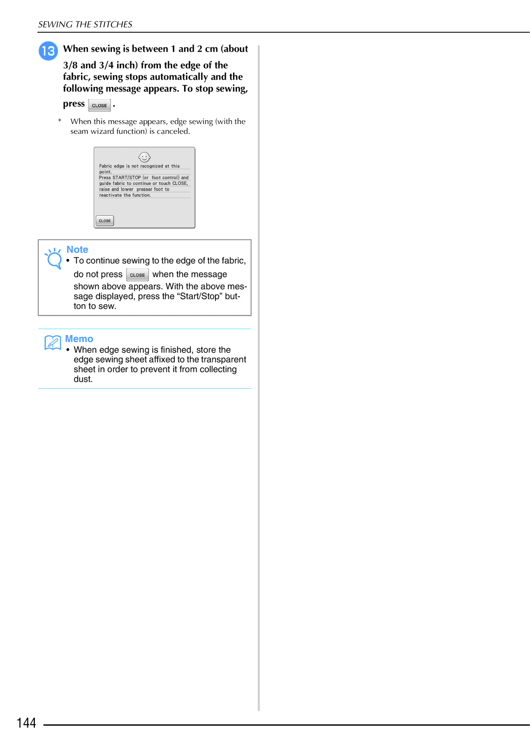 Brother 882-W01, 882-W02 operation manual 144, Press 